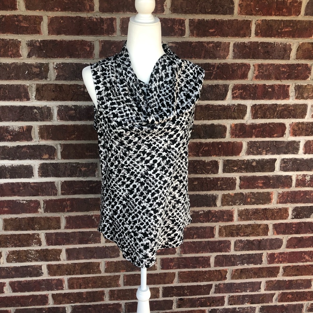 Apt. 9 Animal Print Sleeveless Cowl Neck Medium